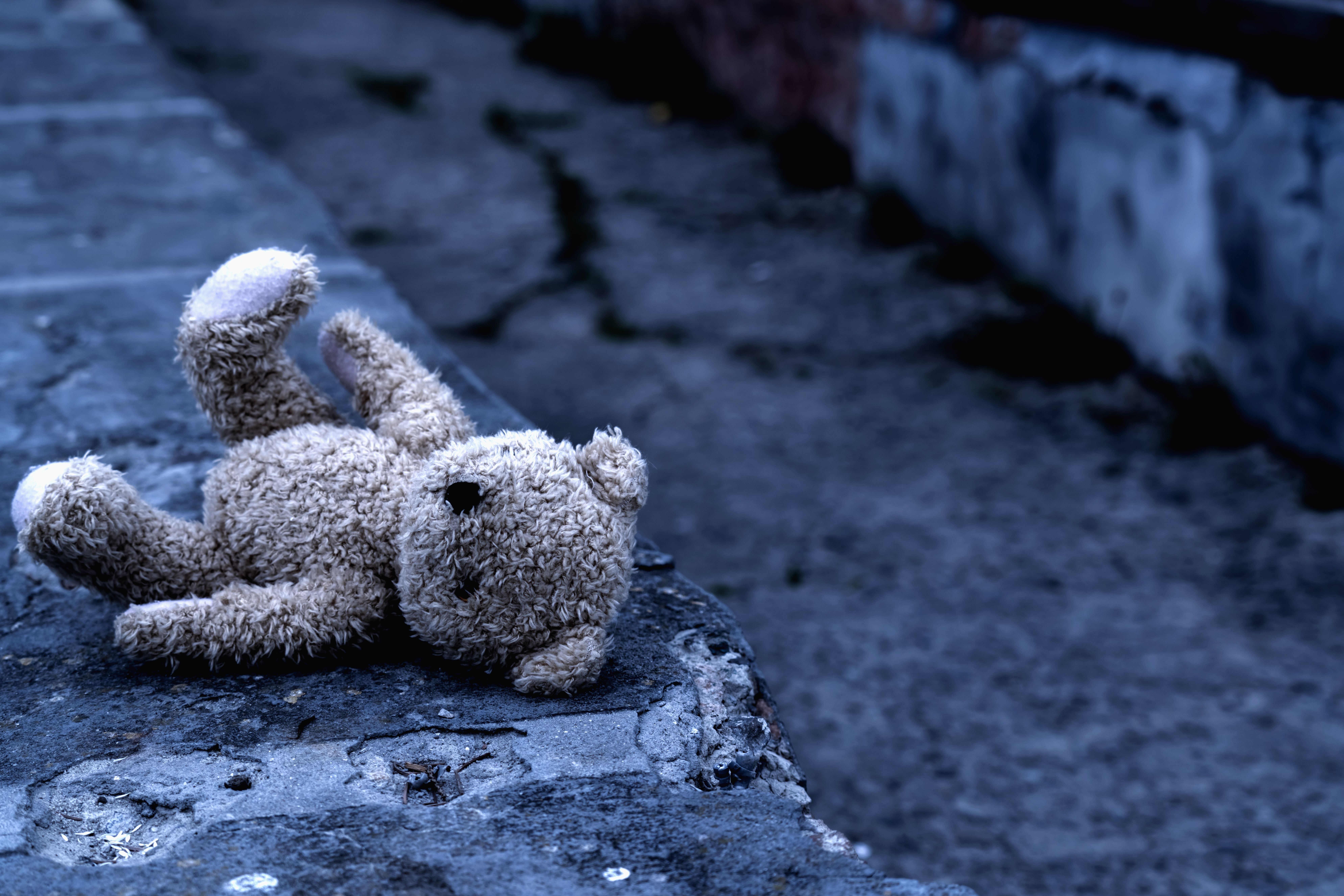 Institutional abuse: teddy on the floor